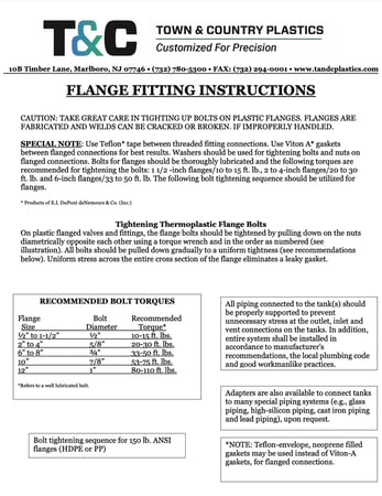 Flanged Fitting Instructions